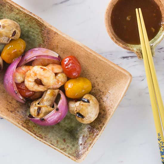 Easy Sweet and Spicy Shrimp Kebabs
