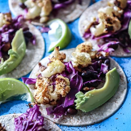 Chili Lime Cauliflower Tacos