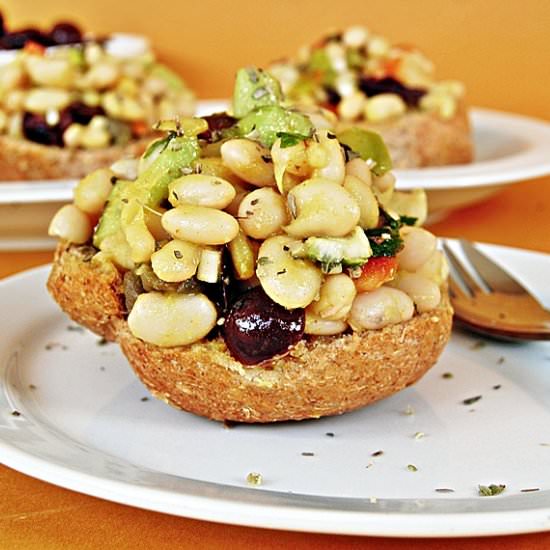 Bean And Barley Rusk Salad
