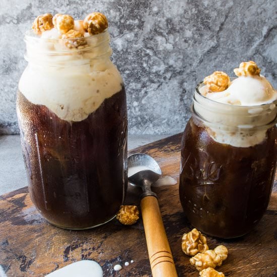 Caramel Macchiato Coffee Floats