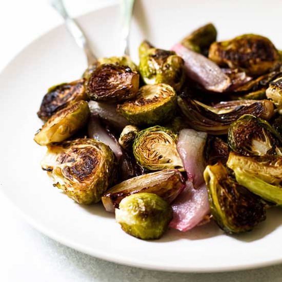 Roasted Brussels Sprouts & Shallots