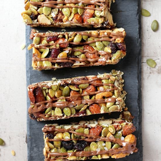 Salted Chocolate Nutty Bars