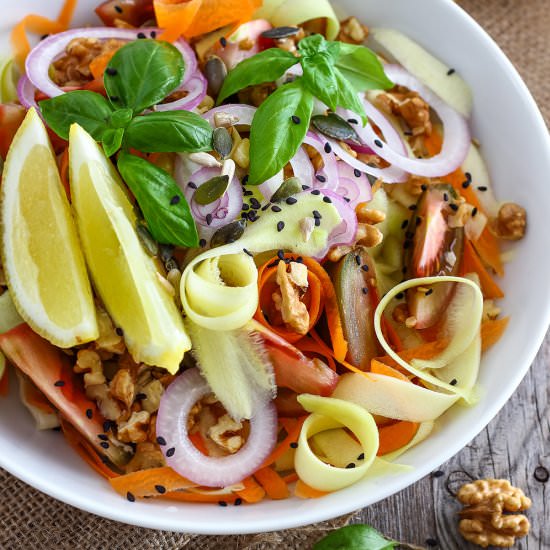 shaved zucchini salad