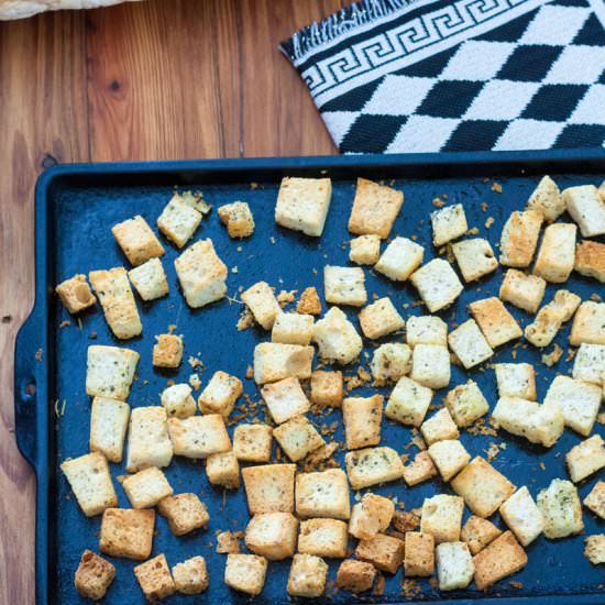 Homemade Croutons from Stale Bread