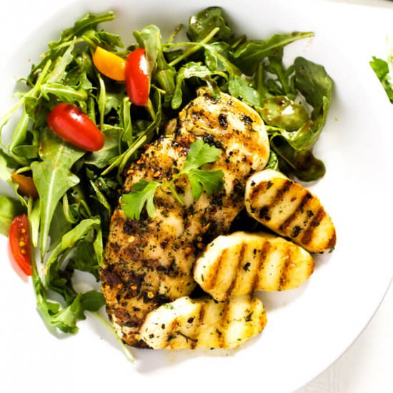 Grilled Chicken & Halloumi