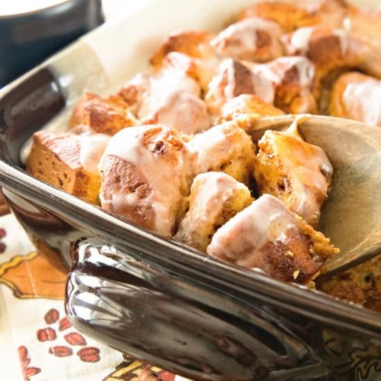 Pumpkin Cinnamon Roll Bake