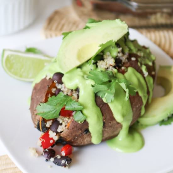 Quinoa Stuffed Sweet Potato