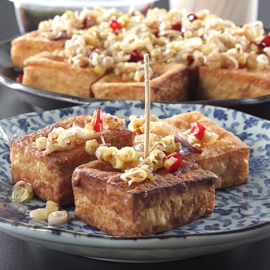 Fried Tofu with Spicy Lemongrass Relish
