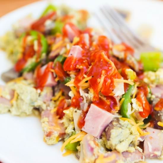 Ham, Egg and Veggie Scramble