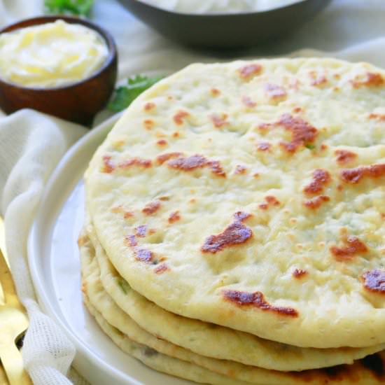 Cauliflower Stuffed Naan