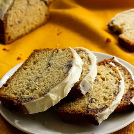 High Protein Iced Raspberry Loaf