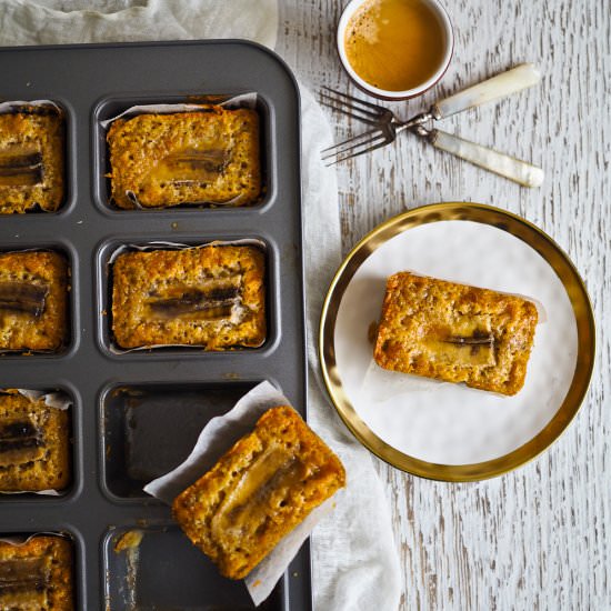 Baby Caramelised Banana Breads