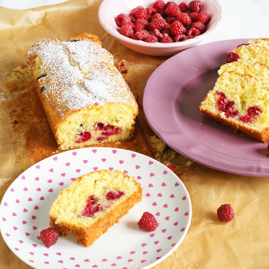 Lime-Yogurt Cake with Raspberries