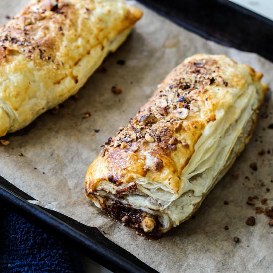 Banana Choc Hazelnut Rolls