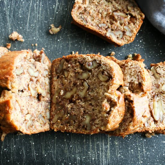 Cardamom Banana Bread with Walnuts