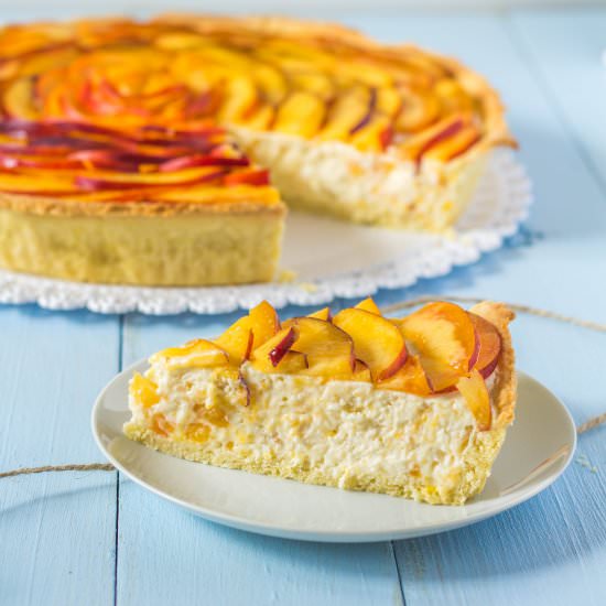 Nectarine Coconut Tart