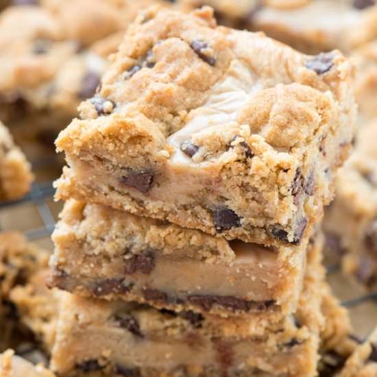 Peanut Butter Cookie Gooey Bars