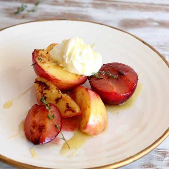 Honey Fruit with Cream and Olive Oil