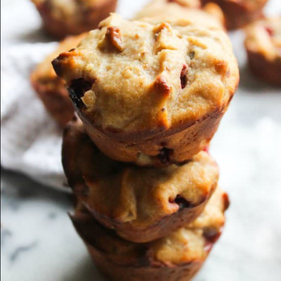Strawberry Walnut Muffins