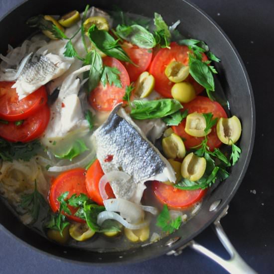 Poached Sea Bass