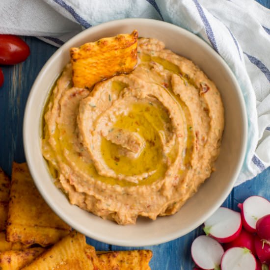 white bean sun-dried tomato dip