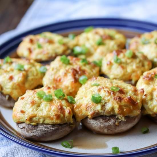 Curry Crab Stuffed Mushrooms