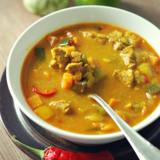 Chicken curry soup