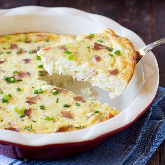 Healthier Crustless Quiche Lorraine