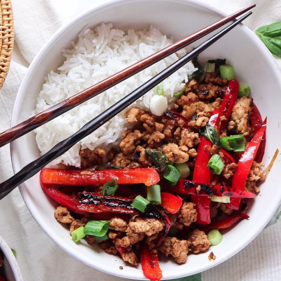 Thai Basil Chicken Bowls