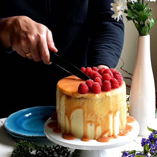 Vanilla Raspberry Cake