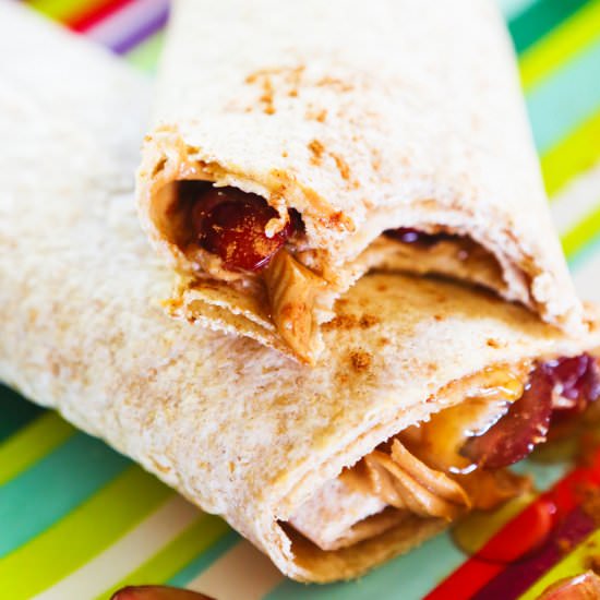 PB&J Honey Wraps Grapes & Cinnamon
