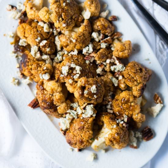 BBQ Cauliflower with Blue Cheese