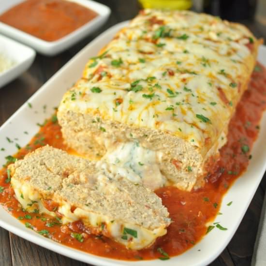 Stuffed Chicken Parmesan Meatloaf