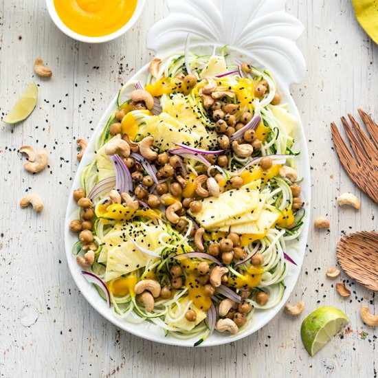 Pineapple Teriyaki Chickpea Zoodles