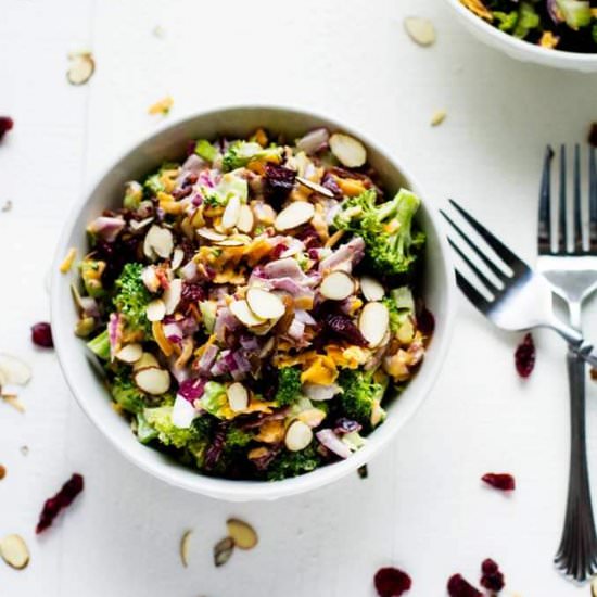 Broccoli Salad with Bacon & Cheddar