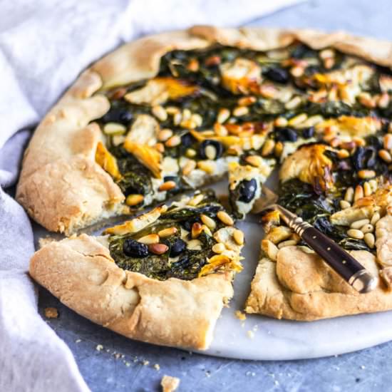 Vegan Spinach Artichoke Galette