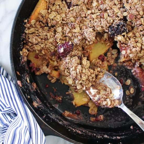 Cast Iron Skillet Peach Cobbler