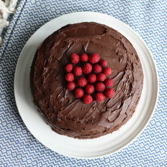 Chocolate Raspberry Layer Cake
