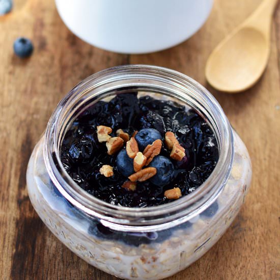 blueberry pie overnight oatmeal