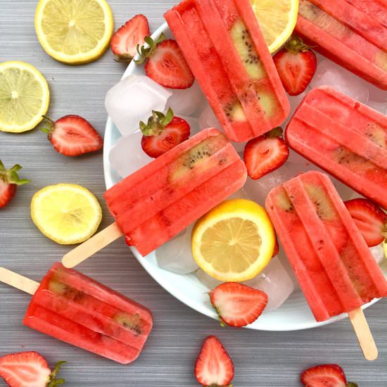 Strawberry Lemon Popsicle
