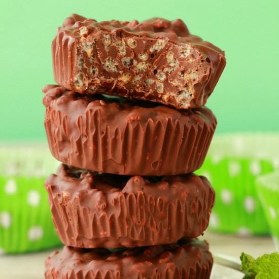Chocolate Mint Crunch Cups