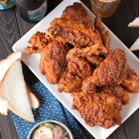 Hot Chicken with Quick Pickles