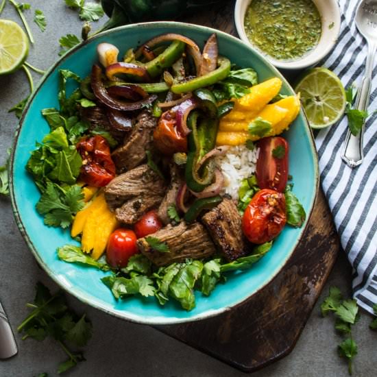 Chimichurri Steak Fajita Bowls