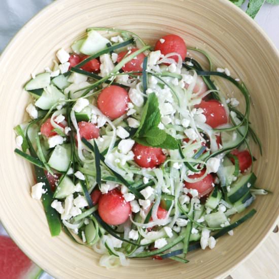 Watermelon, Cucumber, Feta Salad