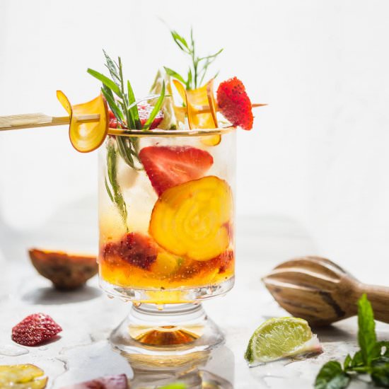 Beet Strawberry Vodka Smash