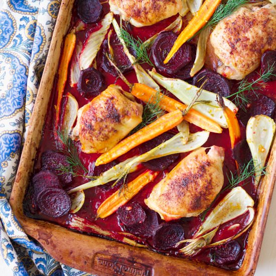 One Pan Roasted Chicken