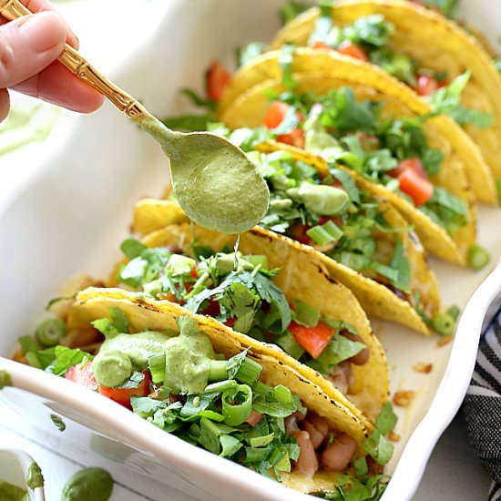 Mexican Rice & Bean Tacos
