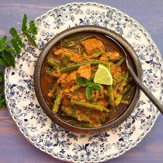 Lamb Stew Saffron Ginger Green Bean