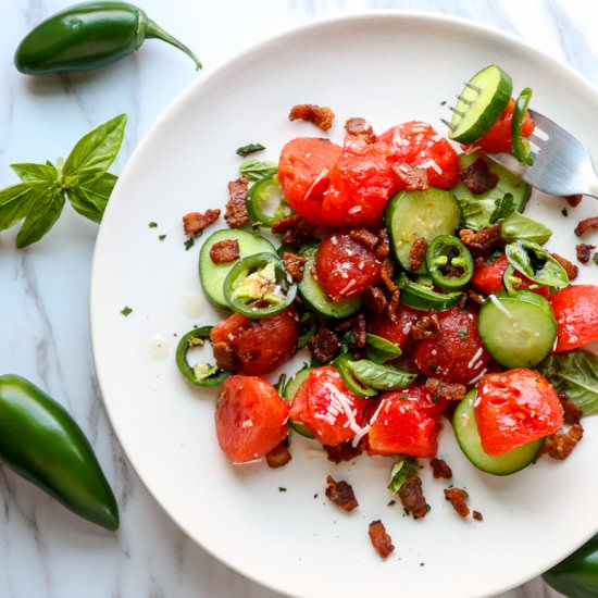 Watermelon Salad with Bacon
