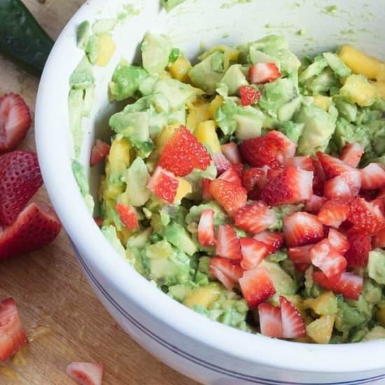 Mango Strawberry Guacamole